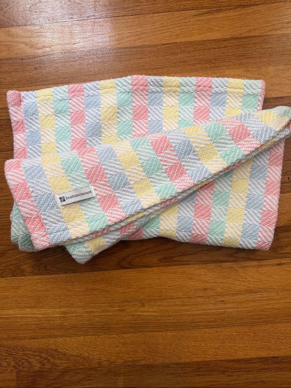 Brahms Mount Pink blue Baby Blanket